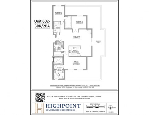 the floor plan of unit 602d